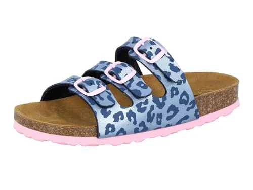 Lico Pantolette Bioline Kids blau 36 EU - Kinder-Pantoletten in Größe 36, stylisch in Blau, mit bequemen Leder-Innensohlen und rutschfester Gummisohle für sicheren Halt und Komfort.