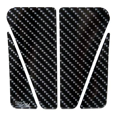 BIKE-label Tankpad klein 3D Motorrad Schutz Aufkleber Carbon Optik Schwarz Druck X503023