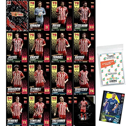 collect-it.de MY HOME OF CARDS + TOYS Exklusive Aufbewahrungshüllen im Bundle mit Topps Match Attax - 2022/23 - Mannschaftspaket - 1. FC Union Berlin + 1 seltene Nationalspieler Karte