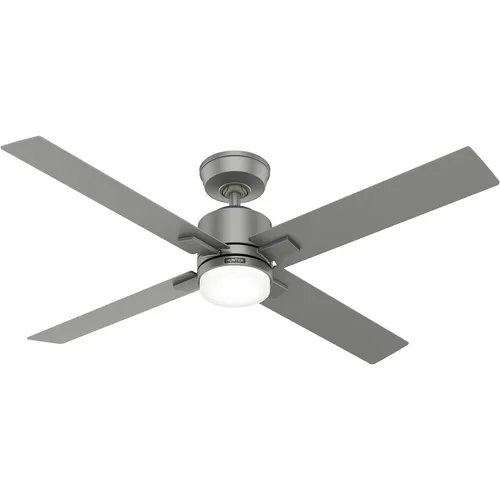 Hunter Fans DC Deckenventilator Mila Silber mit LED & Fernbedienung - Eleganter Ventilator in Silber mit leiser 44 dB Betriebslautstärke, ideal für jeden Raum, inklusive praktischer Fernbedienung für maximalen Komfort.