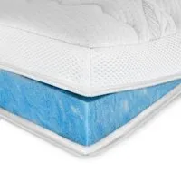 Premium Plus Gelschaum-Topper 80x220cm in weiß von AM Qualitätsmatratzen