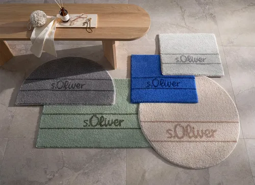 s.Oliver Badematte Allie, rutschhemmend & schnell trocknend in blau von s.Oliver