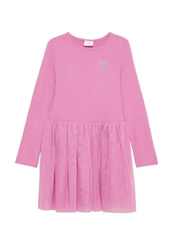 s.Oliver Jersey-Kleid mit Tüllrock und Glitzer-Print von s.Oliver