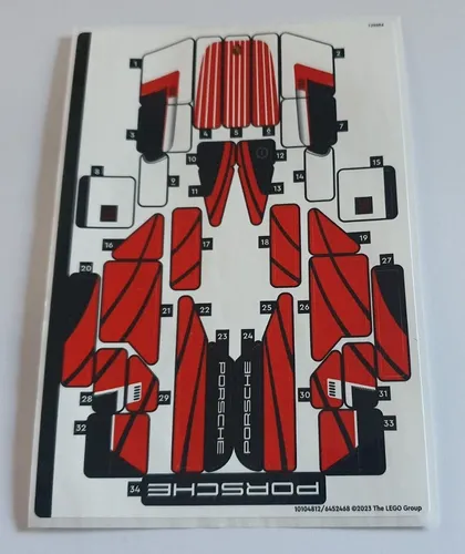 LEGO® Speed Champions Sticker (76916) Porsche 963 Aufkleber