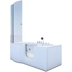 Seniorendusche und Wanne mit Whirlpool S12D-TH-WP-R-EC