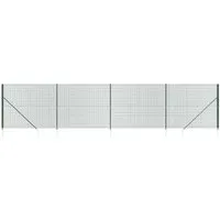 vidaXL Maschendrahtzaun mit Bodenhülsen Grün 2,2x10 m - Gartenzäune, langlebiger Maschendrahtzaun aus verzinktem Stahl mit PVC-Beschichtung, ideal für sichere Grundstücksbegrenzungen und Tiergehege.