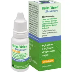 Herba-Vision Blaubeere Augentropfen 15 ml - Arzneimittel zur Linderung von Augenbeschwerden, reich an natürlichen Blaubeerextrakten für gesunde Augen und bessere Sicht.
