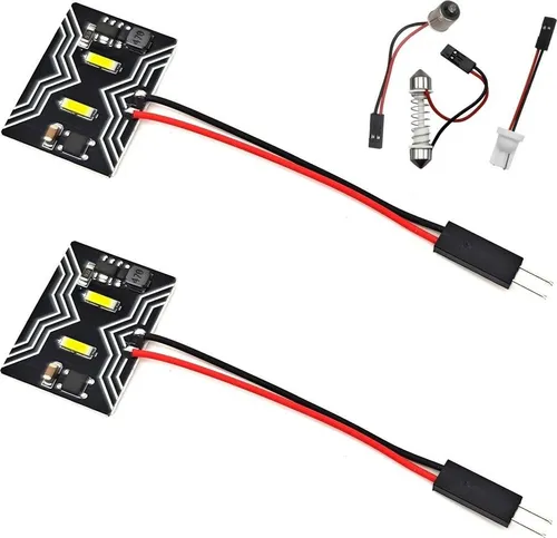 Stück Panel 2 LED 12V W5W, T10, C5W, SV8.5, BA9S, T4W CANBUS 950lm starkes Weiß