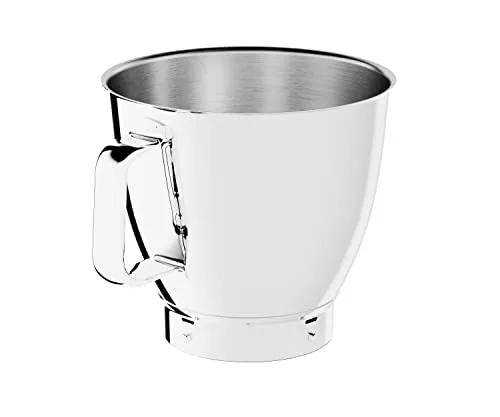 Kenwood Edelstahl-Schüssel mit Griff KAB70.000SS - Rührschüssel für Kenwood Küchenmaschinen, 7-Liter Kapazität, langlebig und spülmaschinenfest – ideal für große Mengen und zeitsparendes Arbeiten.
