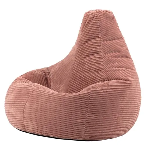 Icon Sitzsack Sessel „Dalton“ XXL Gaming Sitzsack in pink von Icon