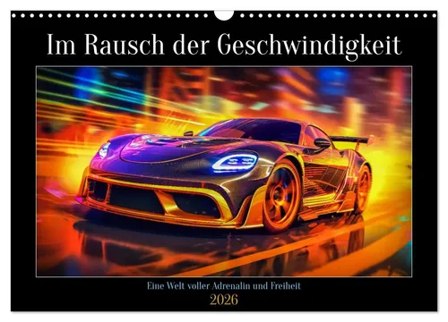 Steffen Gierok-Latniak | Im Rausch der Geschwindigkeit Wandkalender 2026 - Kalender mit 14 Seiten, ideal für Geschwindigkeitsliebhaber. Genießen Sie beeindruckende Motive und erleben Sie den Nervenkitzel des Verkehrs.