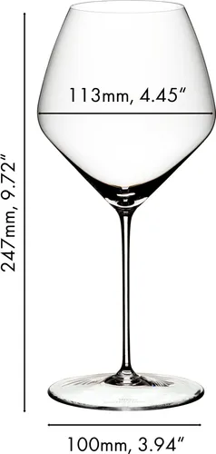 RIEDEL Veloce Pinot Noir/Nebbiolo Rotweinglas - Hochwertiges Rotweinglas speziell für Pinot Noir und Nebbiolo, sorgt für optimale Aromenentfaltung und ein unvergleichliches Genusserlebnis.