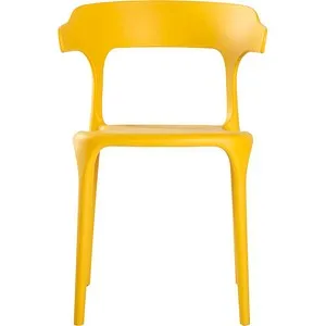 Lüllmann Besucherstuhl sonnengelb - Stapelbarer Designstuhl mit Armlehnen - Stapelbarer Designstuhl aus robustem Polypropylen, pflegeleicht und leicht. Ergonomische Sitzfläche und Armlehnen bieten hohen Komfort – ideal für Esszimmer, Büro oder Gastronomie.