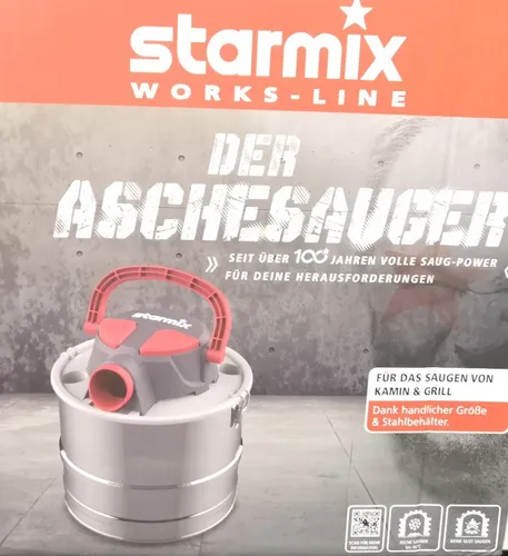 Starmix AV P-615 Aschesauger - Industriesauger mit 600W Leistung und 15L Tank – ideal für die gründliche Kamin- und Grillaschereinigung. Praktisch, kompakt und mit einfacher Filterabreinigung für ganzjährige Nutzung.