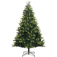 vidaXL Künstlicher Weihnachtsbaum 120 cm Klappbar mit Ständer - Naturgetreuer Weihnachtsbaum mit klappbarem Design für einfache Aufstellung. Ideal für festliche Dekoration in Innenräumen und geschützten Außenbereichen.