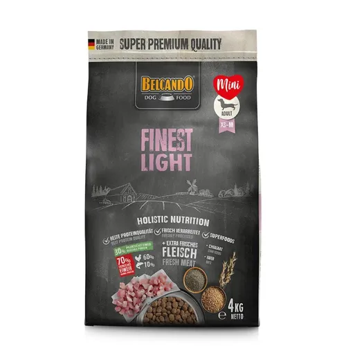 Belcando Finest Light Hundetrockenfutter 4 kg - Hundefutter für ernährungssensible Hunde, leicht verdaulich und ideal zur Gewichtskontrolle.