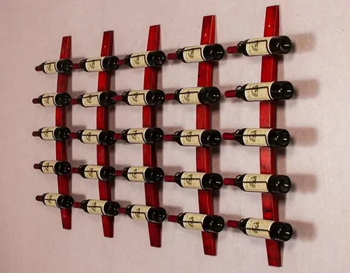 Wandweinregal aus Edelstahl – Modernes Design für Ihre Weinsammlung - Stylisches Wandweinregal mit über 6 Fächern, ideal für die Präsentation Ihrer Weine. Hergestellt aus hochwertigem Edelstahl und Massivholz, passt perfekt in jeden Raum.