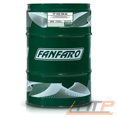 FANFARO 208 L VSX 5W-40 MOTORÖL FÜR VW 502 505 RN0700 RN0710 MB 229.5 GM FIAT