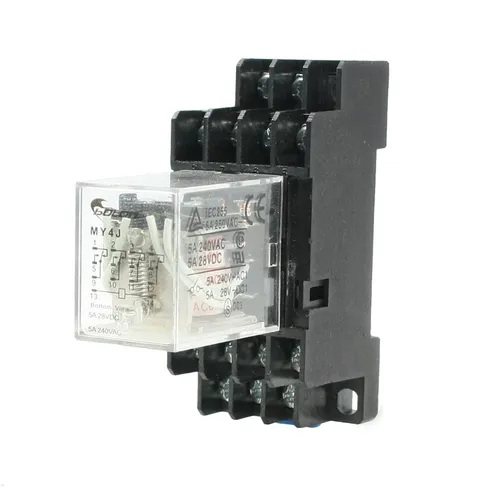 Produktbild AC 6V Spule 4PDT Universal Stromrelais 14 Stift MY4J 5A 240VAC/28VDC mit Basis
