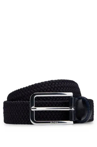 BOSS Herren Clorio_sz30 Gürtel, Navy410, 115 EU - Herren-Gürtel mit hochwertiger Verarbeitung, stilvolles Accessoire für jeden Anlass