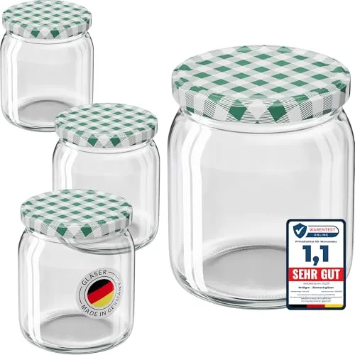 WELLGRO Einmachgläser 50x 400ml mit Schraubdeckel von Wellgro