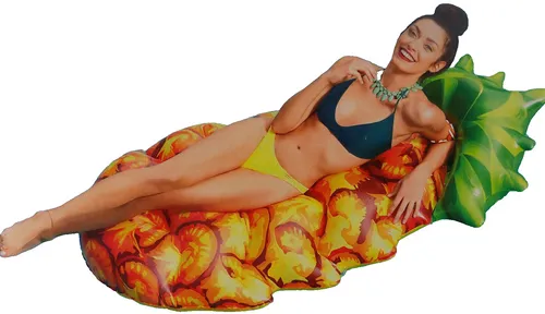 Luftmatratze Ananas  Aufblasbare Poolmatratze, Schwimmliege, Sommer 174 x 96 cm
