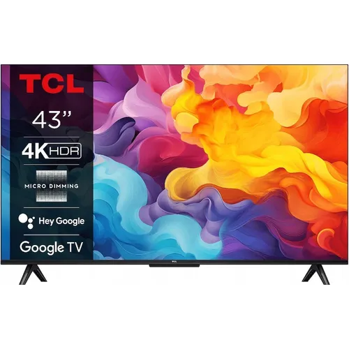 TCL 43V6B - 43 Zoll 4K Ultra HD HDR Smart TV, Dolby Audio für Kino-Klang und Google Assistant für bequeme Bedienung
