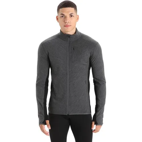 Icebreaker Descender Longsleeve Zip Jacket Men - Fleecejacke für Herren - Parkas aus strapazierfähiger Merinowolle mit Corespun-Technologie, bietet optimalen Komfort und Wärme, ideal für Outdoor-Aktivitäten.