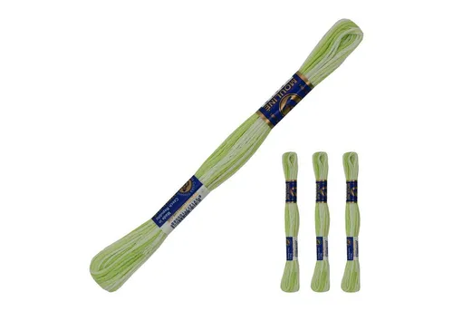 maDDma 3 Docken Stickgarn mit Farbverlauf Stickgarn, 8 m, 61032 Hellgrüntöne