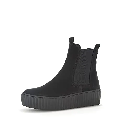 Gabor Damen Chelsea Boots, Frauen Stiefeletten,Wechselfußbett,Best Fitting,Kurzstiefel,uebergangsschuhe,schwarz (Uni),38 EU / 5 UK