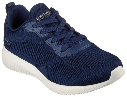 SKECHERS BOBS SQUAD - TOUGH TALK Damen Sneaker, Gr. 41, navy - Sportliche Sneaker von Skechers mit innovativer Strick-Optik und gepolsterter Skechers Memory Foam Innensohle für optimalen Tragekomfort.