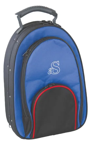 Stölzel Klarinetten Etui für Bb-Klarinette - Instrumentenzubehör für Bb-Klarinetten, halbrunde Form mit verstellbaren Rucksackriemen und praktischen Außentaschen für Noten und Zubehör.