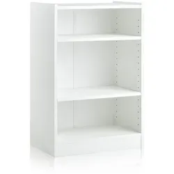 Costway Bücherregal Weiß, 3-stufiges Design, 30x75x50 cm - Modernes Bücherregal mit 3-stufigem Design und verstellbaren Einlegeböden für optimale Aufbewahrung. Robuste Struktur mit Kippschutz sorgt für Sicherheit und Langlebigkeit. Ideal für Wohnzimmer oder Büro.