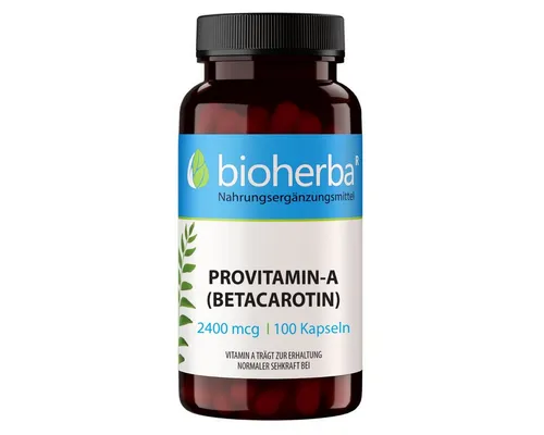 BIOHERBA R Provitamin-A (Betacarotin) 2400 mcg 100 Kapseln Nahrungsergänzungsmittel