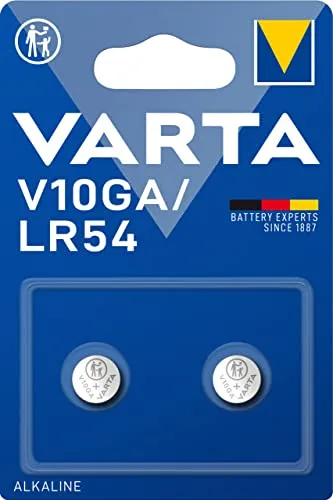 VARTA Batterien Knopfzellen V10GA/LR54, 2 Stück, Alkaline Special, 1,5V, für Spielsachen, Taschenrechner, Messgeräte, kompakt mit langanhaltender & hoher Leistung