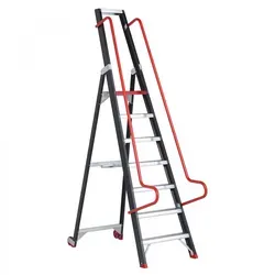 Altrex Taurus Stufenstehleiter mit Rollen TME 7 Stufen von Altrex