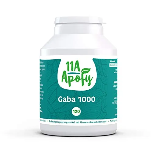 11A-Apofy | GABA 1000 | Hemmender Neurotransmitter | Ohne Titandioxid | 120 Tabletten