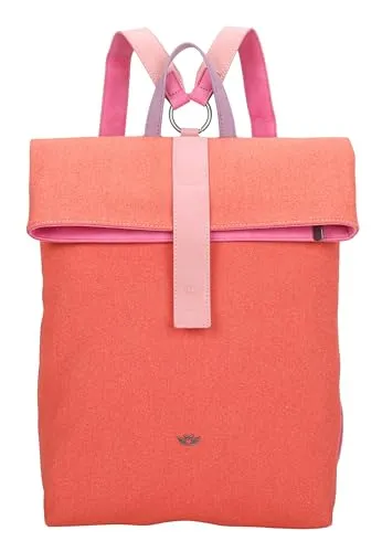 Fritzi aus Preußen Canvas Izzy03 Backpack Rucksack - Stylischer Rucksack in Fruity Orange und Altrosa, verstellbare Träger für optimalen Tragekomfort, ideal für Damen und vielseitig einsetzbar.