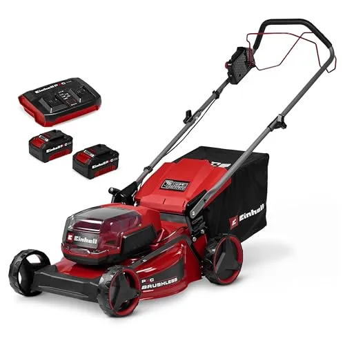 Einhell Akkurasenmäher GC-CM 36/46 S Li BL mit 2x 4,0Ah Akku - Kraftvoller Akkurasenmäher für effizientes Mähen ohne Kabel. Inklusive zwei leistungsstarker Akkus für längeren Einsatz und flexibles Arbeiten im Garten.