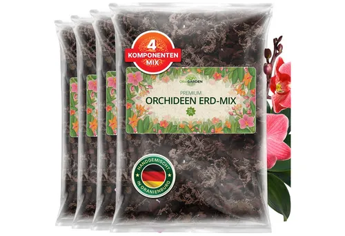 OraGarden Spezialerde Orchideen-Mix - Blumenerde für Orchideen, sorgt mit Kokoshack und Pinienrinde für optimale Feuchtigkeit und Luftzirkulation, damit Ihre Orchideen prächtig gedeihen.