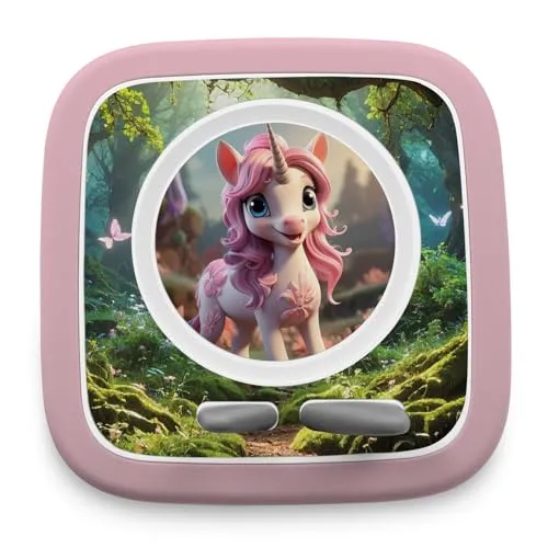 yabaduu Schutzfolie kompatibel mit Toniebox 2 passgenaue Folie mit Motiv Zubehör selbstklebendes Schutzcover mit Design Kratzschutz für Kinder Spielzeug Y015 (45 Süßes Einhorn, Ohne Wunschname)