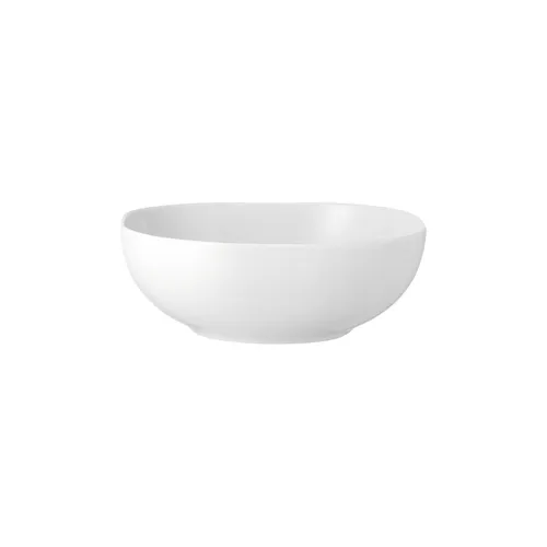 Schüssel 21 cm Rosenthal Weiss Moon - Elegante Porzellanschüssel, mikrowellengeeignet und ideal für stilvolles Servieren oder Dekorieren in Weiß.