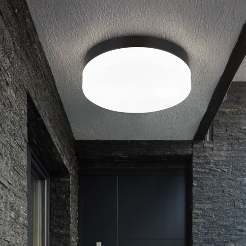 LED Deckenleuchte Glas weiß - IP44 Außenlampe für Balkon, 9W 810lm warmweiß - Lampen - Stilvolle Außenleuchte mit IP44 Schutz gegen Spritzwasser, ideal für Balkon und Terrasse. Inklusive 9W LED Leuchtmittel für warmweißes Licht und bis zu 810 Lumen.