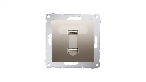 Simon 54 2xUSB 2.1A 5V/DC Ladegerät gold matt DC2USB.01/44 in gold von kontakt-simon