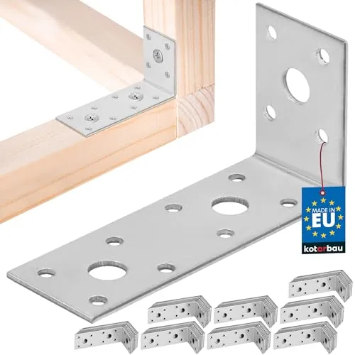 KOTARBAU® Winkelverbinder 100x50x35mm aus verzinktem Stahl – Schwerlastwinkel für Möbel und Konstruktionen