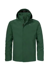 SCHÖFFEL Jacket Gmund M, Herren Funktionsjacke, Gr. 50, grün - Wasser- und winddichte 2-Lagen Jacke aus VENTURI Ripstop Material, atmungsaktiv und ideal für Wanderungen, mit praktischer Kapuze im Kragen verstaut.