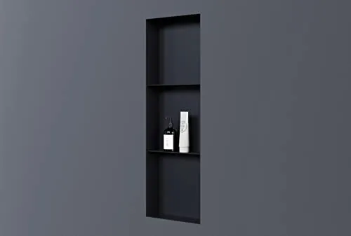 Bernstein Duschwand NT309010X - Randlos, rostfrei aus Edelstahl - Badablagen mit Ablagefach, pflegeleicht und langlebig dank hochwertiger PVD-Beschichtung. Ideal für moderne Badezimmer und flexible Montage.