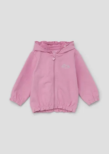 s.Oliver Sweatjacke mit Kapuze in Rosa, Größe 80 - Stylische Sweatjacke für Babys und Kleinkinder, aus hochwertiger Baumwoll-Elasthan-Mischung, ideal für den Alltag und bequem zu tragen.