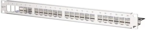 Metz Connect Modul 19 Zoll Modulträger 1HE 24 Port Edelstahl unbestückt (130921-00-E)