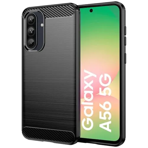 CoolGadget für Samsung Galaxy A56 5G Carbon Brush Hülle, TPU Case im Carbon-Look, stoßdämpfend & rutschfest, kompatibel mit Samsung Galaxy A56 5G (6,7 Zoll)